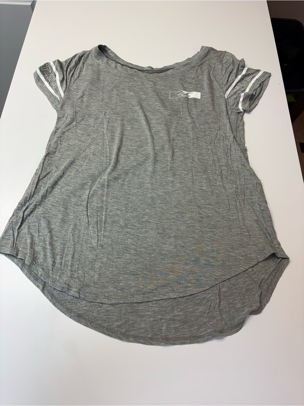 Hollister Heather Gray Short-Sleeve Crew Tee